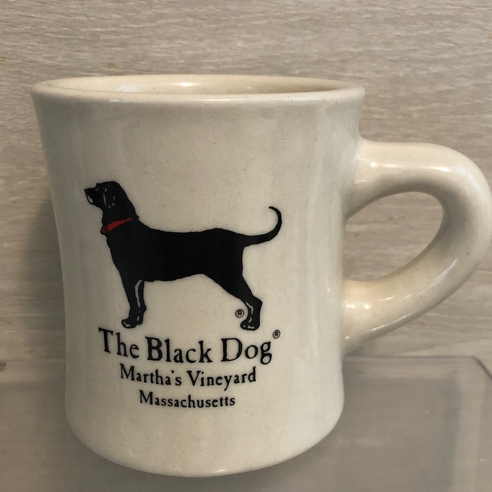 Vintage “The Black Dog” Coffee Cup Mug Martha’s Vineyard Massachusetts USA Made